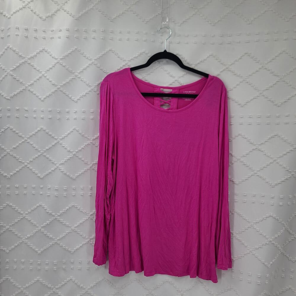 Lane Bryant Barbie Core Spring Criss Cross Back Long Sleeve Size 14/16 Feminine